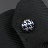 Riolio  Mens Round Braided Jewelry Fashion Shirt Cufflinks For Business Wedding Party Suit Stripe Dot Cuff Link Men Accessories Gift