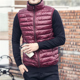 Riolio Fashion Brand Men Down Vest Coats New Winter Casual Sleeveless Lightweight Down Duck Vest Coats Male