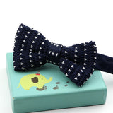 Riolio  Fashion Single Deck Children Solid Color Bowknot Lovely Knit Bowtie Adjustable  Neckwear Designer Knitting Kid Butterfly Bow Tie