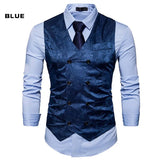 Riolio Men's Red Paisley Double Breasted Dress Vest Brand New Slim Fit Formal Business Sleeveless Waistcoat Men Chaleco Hombre 2XL