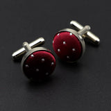 Riolio  Mens Round Braided Jewelry Fashion Shirt Cufflinks For Business Wedding Party Suit Stripe Dot Cuff Link Men Accessories Gift