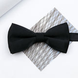 Riolio  Colorful Solid Color Parent-Child Bowtie Set Classic Polyester Butterfly Satin For Father Son Party Dinner Wedding Accessory