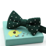 Riolio  Fashion Single Deck Children Solid Color Bowknot Lovely Knit Bowtie Adjustable  Neckwear Designer Knitting Kid Butterfly Bow Tie