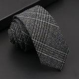 Riolio  Mens Classic Cotton Ties High Quality Handmade Skinny 6CM Neck Tie Plaid Solid Color Striped Narrow Business Shirt Accessories