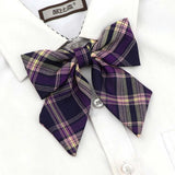 Riolio  Ladies Bowtie Cute College Style Striped Chic Handiness Simple Student Cosplay  JK Uniform Accessory Collar Butterfly Knot Gift