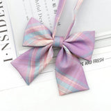 Riolio  Ladies Bowtie Cute College Style Striped Chic Handiness Simple Student Cosplay  JK Uniform Accessory Collar Butterfly Knot Gift