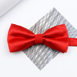 Riolio  Colorful Solid Color Parent-Child Bowtie Set Classic Polyester Butterfly Satin For Father Son Party Dinner Wedding Accessory