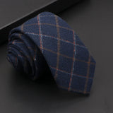 Riolio  Mens Classic Cotton Ties High Quality Handmade Skinny 6CM Neck Tie Plaid Solid Color Striped Narrow Business Shirt Accessories