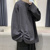 Riolio  Loose Sweatshirts Men Solid T Shirt Neutral Streetwear Fashion Women Korean Clothes Cotton Pullover Long Sleeve T-shirts Man