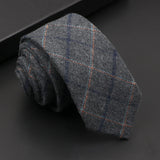 Riolio  Mens Classic Cotton Ties High Quality Handmade Skinny 6CM Neck Tie Plaid Solid Color Striped Narrow Business Shirt Accessories