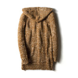 Riolio  Winter Men's Knitted Sweaters Fashion Man Mid-Long Knitted Sweater Hooded Coats Casual Widnbreaker Cardigan Jackets Clothing