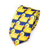Riolio  Mens Yellow Rubber Duck Tie Fashion Necktie From Hot TV Show How I Met Your Mother 8CM Width Men Gifts ties