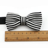 Riolio  Fashion Single Deck Children Solid Color Bowknot Lovely Knit Bowtie Adjustable  Neckwear Designer Knitting Kid Butterfly Bow Tie