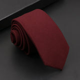 Riolio  Mens Classic Cotton Ties High Quality Handmade Skinny 6CM Neck Tie Plaid Solid Color Striped Narrow Business Shirt Accessories