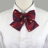 Riolio  School Uniform Bow Tie Set For Boys Girls Polyester Plaid Striped British Slim Necktie Bowtie Party Student Children Accessories