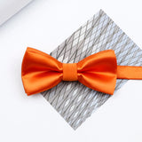 Riolio  Colorful Solid Color Parent-Child Bowtie Set Classic Polyester Butterfly Satin For Father Son Party Dinner Wedding Accessory
