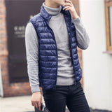 Riolio Fashion Brand Men Down Vest Coats New Winter Casual Sleeveless Lightweight Down Duck Vest Coats Male