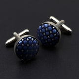 Riolio  Mens Round Braided Jewelry Fashion Shirt Cufflinks For Business Wedding Party Suit Stripe Dot Cuff Link Men Accessories Gift
