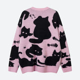 Riolio - Kitten Sweater - chill guy 90s fashion mens fashion