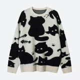 Riolio - Kitten Sweater - chill guy 90s fashion mens fashion