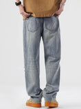 Riolio - Light Wash Distressed Knee Jeans - chill guy 90s fashion mens fashion