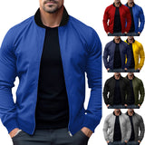 Spring and Autumn Men's Pilot Zipper Jacket Casual Simple Men's Outdoor Sports Jacket