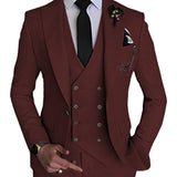 Riolio semi formal men outfit African Business Casual Men's Three-Piece Suit for Bridegroom Men