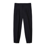 Riolio mens outfit inspiration Autumn and Winter New Men's Korean-Style Pleated Draping Suit Pants Youth Business Loose Ankle-Tied Casual Pants Fashion