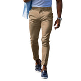 mens clothing styles casual European Size Business Casual Men's Pants Loose plus Size Elastic Waist Lace-up All-Match Solid Color Trousers Men