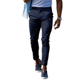 mens clothing styles casual European Size Business Casual Men's Pants Loose plus Size Elastic Waist Lace-up All-Match Solid Color Trousers Men