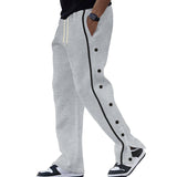 Casual Sports Breasted Pants Men's Autumn Loose Straight Drawstring plus Size Trousers