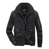 mens jackets Men's Winter Cashmere Cotton-Padded Jacket Casual Fleece-lined Thickened Coat Cotton-Padded Coat Fur Collar Loose Cotton-Padded Jacket