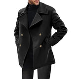 men’s fashion Men's Trench Coat Spring and Autumn Men's Coat Mid-Length Casual Men's Coat