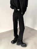 suit Niche High Street Vibe Style Split Micro Horn Suit Pants Men's Draping High Sense Accumulation Mop Pants