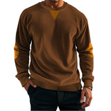 Spring and Autumn European Size Men's round Neck Casual Stand Collar Corduroy Long Sleeve Sweater Men