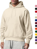 Autumn and Winter Men's Sports Solid Color Fleece Sweater Men's Hoodie