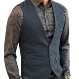 fall outfits men 2024 plus Size V-neck Original Multi-Pocket Casual Vest a Lot of Fashion