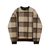 Riolio - WOOLEN KNITTED PLAID SWEATER - chill guy 90s fashion mens fashion