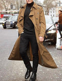 Riolio Men's Mid-Length Trench Coat Men's Long Coat