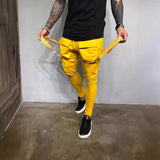 picture day outfit Men's Multi-Pocket Drawstring Casual Trousers Men's Autumn New Overalls Men's High Street Hip Hop Book Bag Trousers