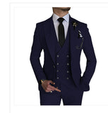 semi formal men outfit New Men's Suit Three-Piece Business Casual Suit Host Dress