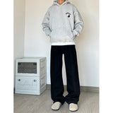 casual outfits White Workwear Casual Pants Men's Spring and Autumn Retro Loose Wide-Leg Pants Straight Draping Mop Pants