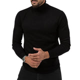 Autumn and Winter High Elastic Turtleneck Knitted Cashmere Sweater Thickened Young Men's Warm Undercoat