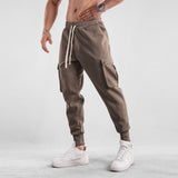 Sports Trousers Men's Running Loose Autumn and Winter Close-up Ankle-Tied American Fitness Pants Three-Dimensional Book Bag Casual Sweatpants