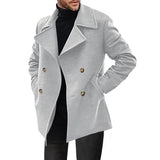 men’s fashion Men's Trench Coat Spring and Autumn Men's Coat Mid-Length Casual Men's Coat