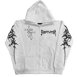 mens hoodies New Gothic Style Skull Cross Printed Dark Cardigan Sweater American Hoodie Oversize Coat