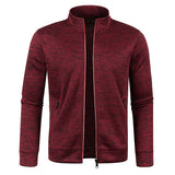 Riolio Autumn Winter Men's Zipper Knit Long Sleeves Thin Cashmere Fashion Top Sweater Coat