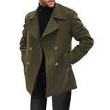 men’s fashion Men's Trench Coat Spring and Autumn Men's Coat Mid-Length Casual Men's Coat