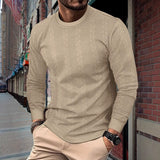 Autumn Men's Solid Color round Neck Long-Sleeved Sweater Men's Twist Pullover Sweater