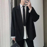 semi formal men outfit Small Suit Jacket Men's Fashionable Handsome Casual Internet Celebrity Top Spring and Autumn New Loose Solid Color Suit